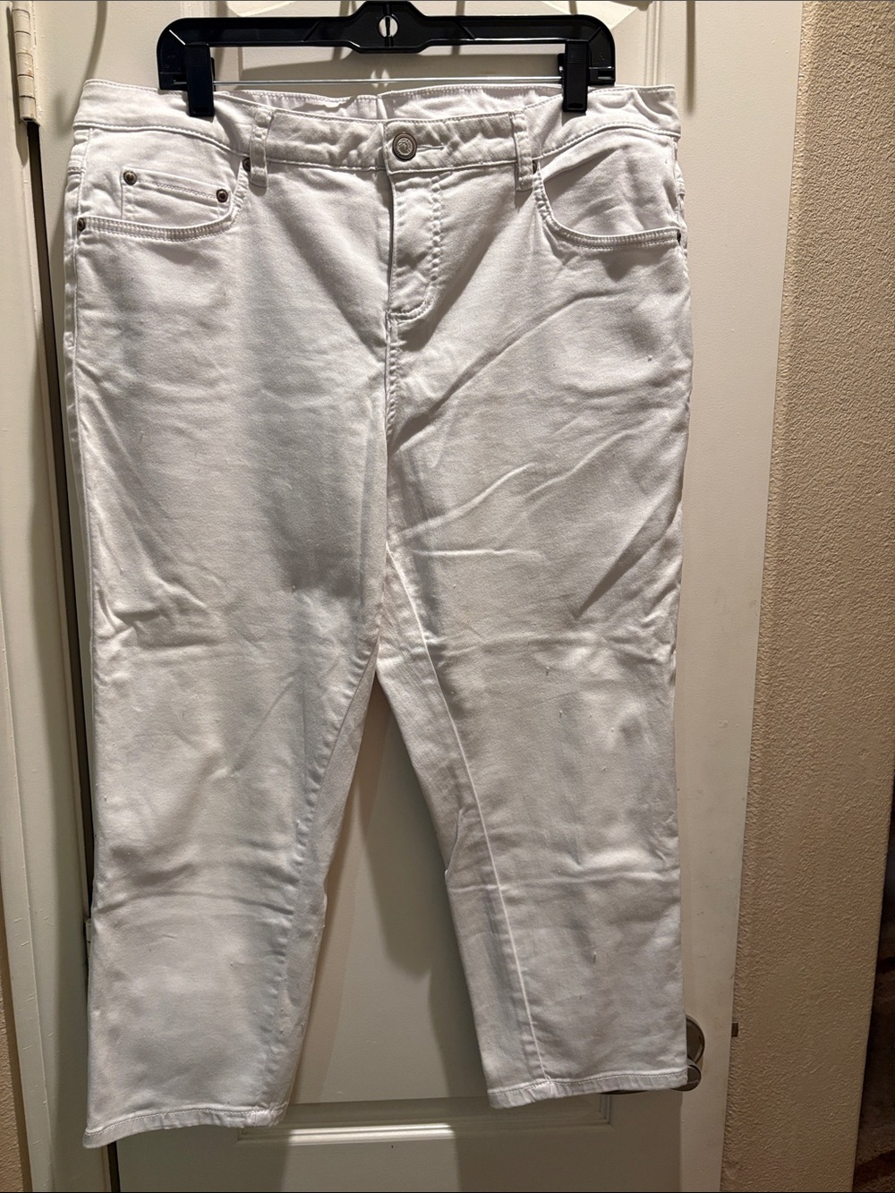 Just My Size White Ankle & Cropped Jeans